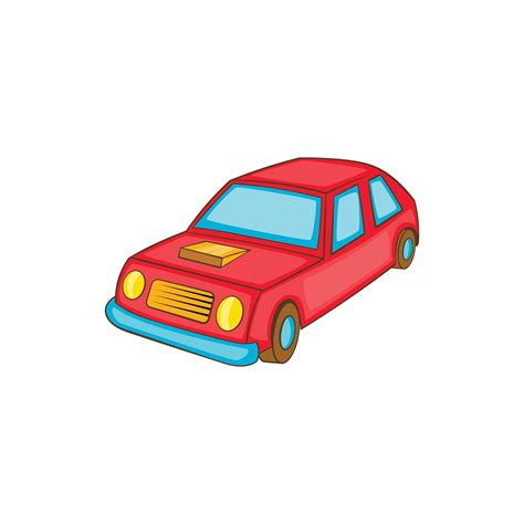 Red Car Icon In Cartoon Style 14465574 Vector Art At Vecteezy