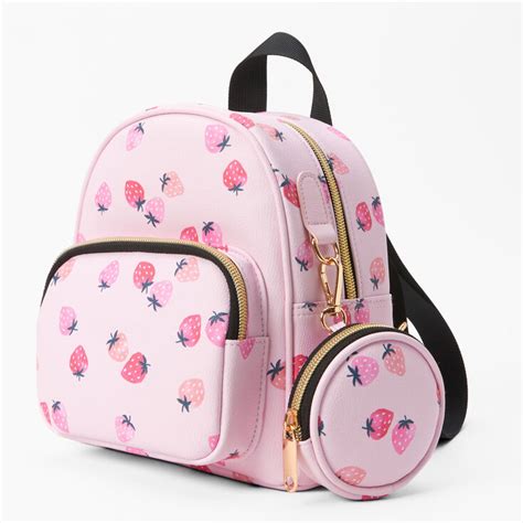 Pink Strawberry Mini Backpack Claires Us