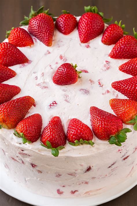 Nothing beats the flavors of strawberry. Fresh Strawberry Cake - Cooking Classy