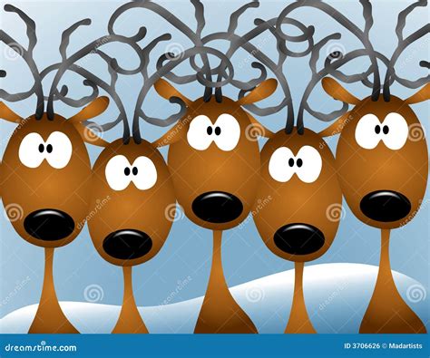 Reindeer Christmas Cartoon Character Vector Illustration