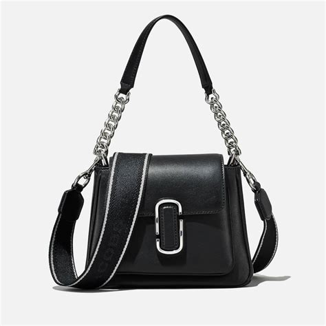 Marc Jacobs The J Marc Chain Mini Leather Satchel Bag In Black Lyst Uk