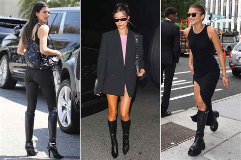 Celebrities Are Wearing Black Knee High Boots Ahead Of Fall