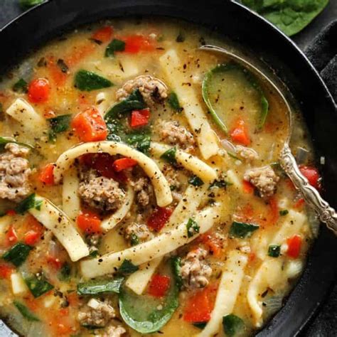 Check spelling or type a new query. Sausage and Red Pepper Soup with Egg Noodles | a farmgirl ...