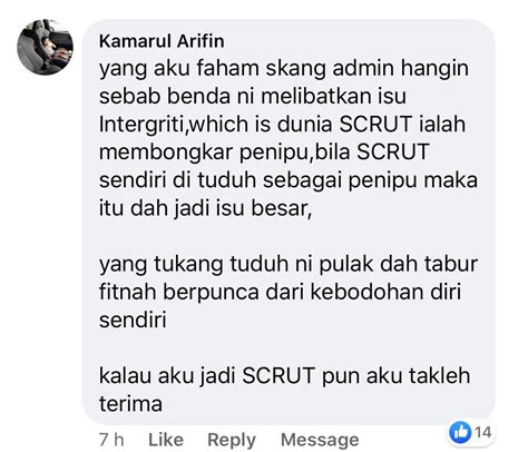 Berikut media dan kontak yang bisa dituju untuk membuat laporan ini. Kenapa scrut sangat agresif?