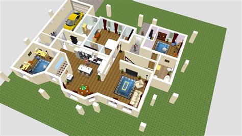 برنامج تصميم المنزل من الداخل و الديكور Sweet Home 3d زووم على