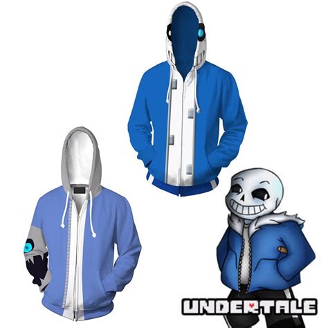 Undertale Zip Up Sweatshirt Unisex Hooded Hoodie 3d Printed Jacket Cos