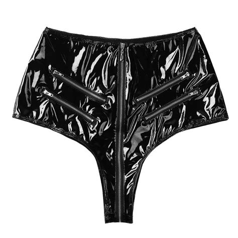 fashion women s clothing leather shorts hot pants women wetlook shiny booty pvc dance bottom