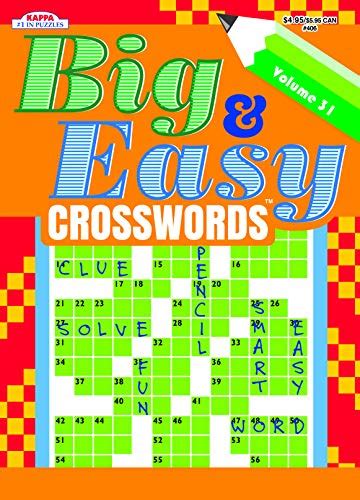 Big And Easy Crosswords Puzzle Book Volume 31 Kappa Books