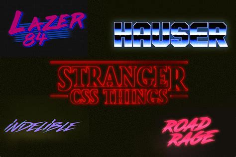 Neon logo, 3d text, retro logo, cyberpunk logo, retrowave text, gold text, ice logo, snow text, gradient logo and other text effects and animations. 8 Advanced SVG Filters Examples (source code included ...