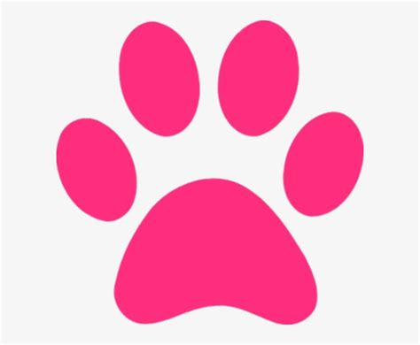 Pink Dog Paw Print Clip Art