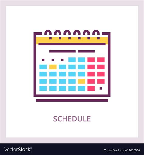 Schedule Icon Planning And Timemanagment Vector Image