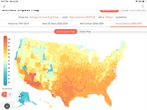 Climate Impact Labs Projections Of Us Future Temperature Maps Energy