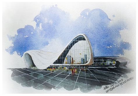 Heydar Aliyev Center Drawing Heydar Aliyev Center Architect Drawing
