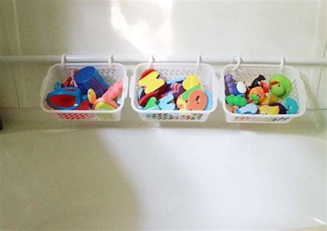 Everything is now so neat and organized. Bath Toy Storage - Bathroom Organizers - 10 Small Space ...