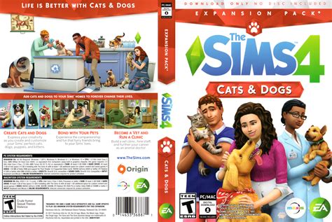 The Sims 4 Cats Dogs Expansion Official Logo Box Art
