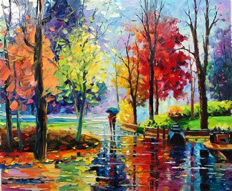 Daniel Wall Artwork Rainy Day Original Painting Oil Landscape Art