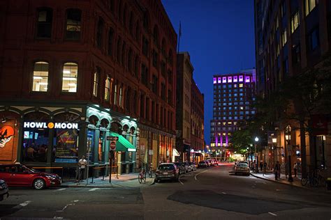 Boston Ma High Street Nightlife Night Time Photograph By Toby Mcguire