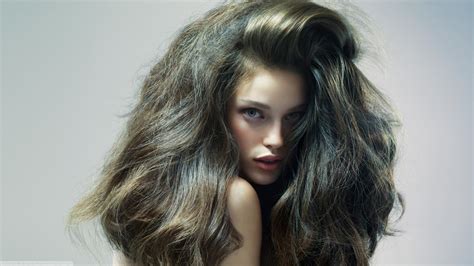 Model Long Hair Portrait Messy Hair Women Brunette Wallpapers Hd