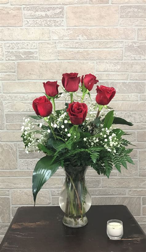 Half Dozen Long Stem Roses In College Station Tx University Flowers
