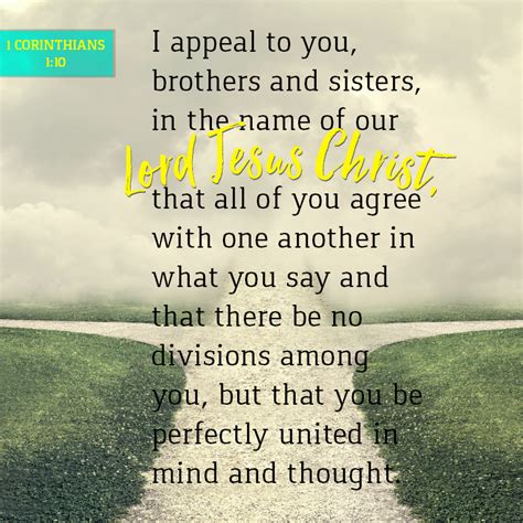 Daily Verse: 1 Corinthians 1:10 | KCIS 630