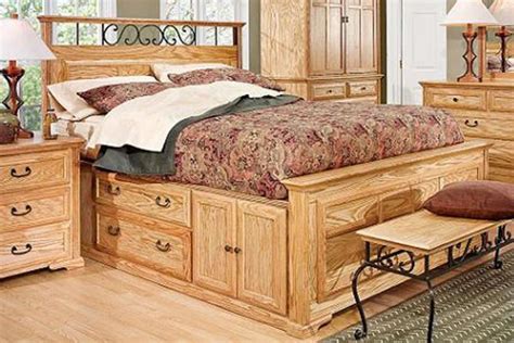 Check out platform beds with drawers at the end or bookcase beds that feature drawers to hold spare sheets and pajamas and shelves to display books and trinkets. Thornwood King Size Captain Bed with Storage at Gardner-White