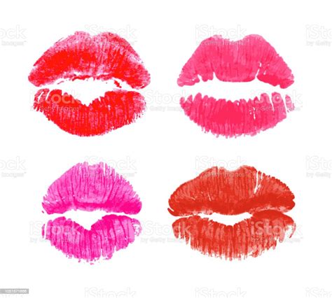 Beautiful Colorful Lips Isolated Set Stock Illustration Download Image Now Human Lips Juicy