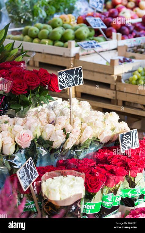 Outdoor Flower Market In Copenhagen Denmark Stock Photo Alamy