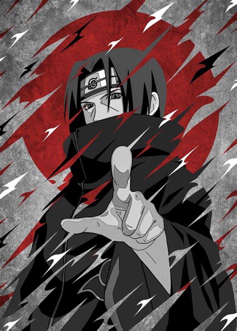 Uchiha Itachi Poster By Qreative Displate In 2021 Cool Anime