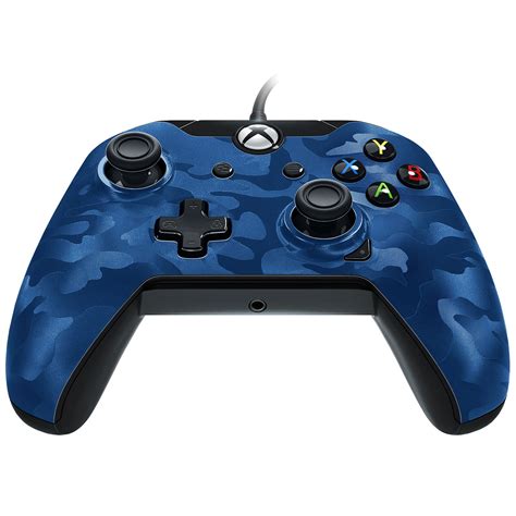 Xbox One Controller Wired 35mm Blue Camo Pdp Game World
