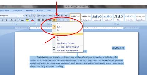 This is a brief tutorial i have created for users of microsoft word. ️ What is double spacing in an essay. APA Research Paper ...