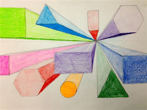 1 Point Perspective Study Linear Perspective Drawing