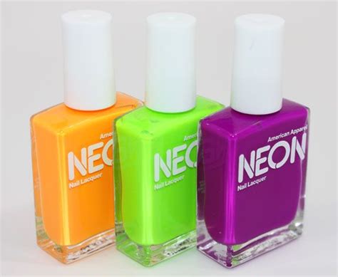 American Apparel Neon Nail Lacquer Swatches Photos Review Vampy