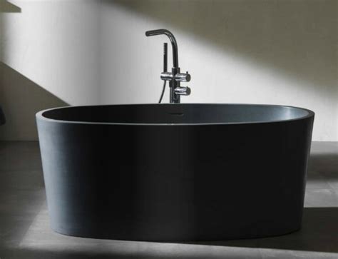 With freestanding tubs becoming the norm once again in contemporary bathrooms. Blu Bathworks Coco Blu Stone Freestanding Black Matte ...