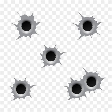 Bullet Holes Isolated 11087156 Vector Art At Vecteezy