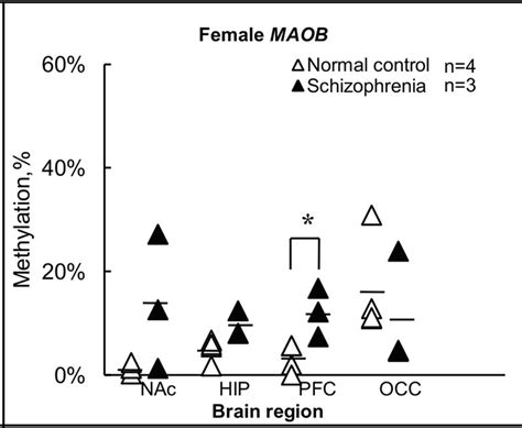 dna methylation of the monoamine oxidases a and b genes in postmortem brains of subjects with