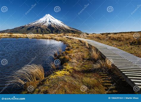 View Of Mt Taranaki Mt Egmont New Zealand Stock Image Image Of