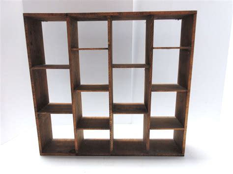 Albrecht Auctions Large Square Hanging Shelf With 14 Cubbies Matches