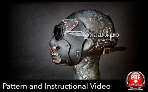 Steampunk Mask Pattern Diy Mask Pdf Download Video Tutorial