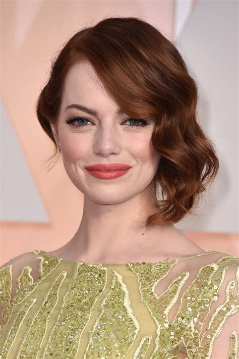 Oscars 2015 Emma Stone Red Carpet Beauty The Hollywood Reporter