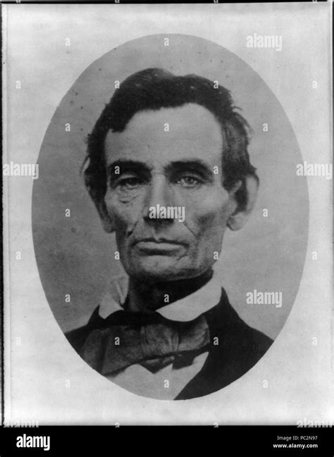 Abraham Lincoln Head And Shoulders Portrait Facing Front Stock Photo