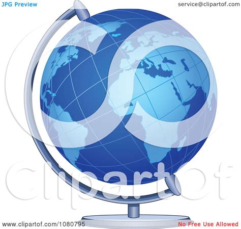 Clipart Blue Desk Globe Royalty Free Vector Illustration By Yayayoyo