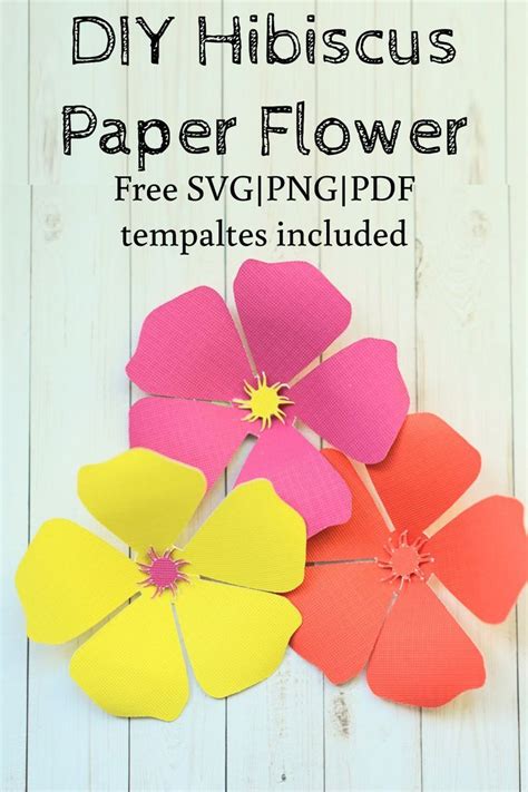 hawaiian hibiscus paper flowers template paper flowers paper flower