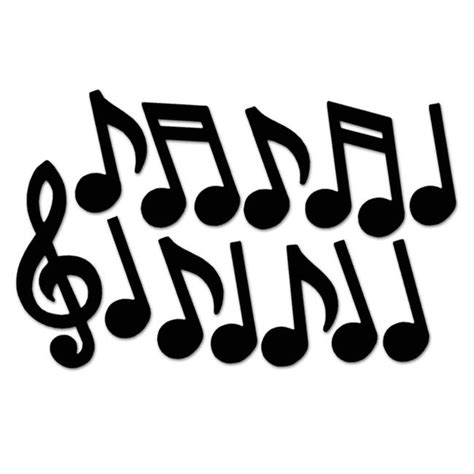Musical Notes Silhouette Cutouts Party At Lewis Elegant Party Supplies