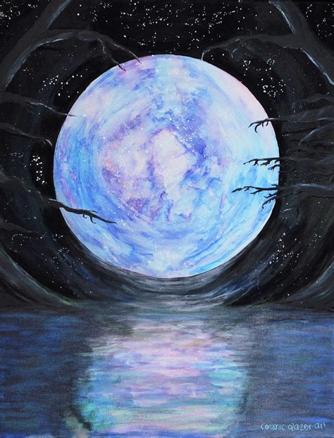 Full Moon Painting Acrylic Painting Inspired