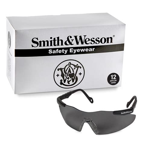 Smith And Wesson® Magnum® 3g Safety Glasses 19823 Smoke Lenses Black Frame Unisex For Men And