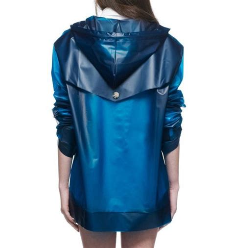 Blue Clear Plastic Hoodie Is Both Stylish And Functional Diy The Look