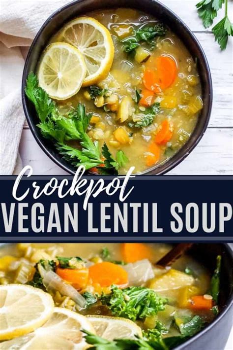 Crockpot Vegan Lentil Soup Recipe Erhardts Eat