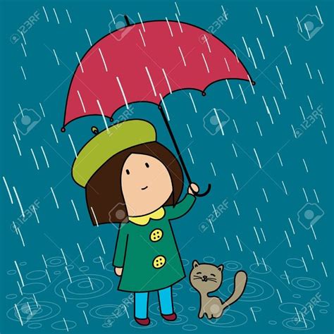rainy day cartoon stock vector illustration and royalty free rainy day cartoon clipart art