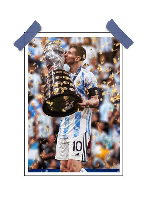 lionel messi football world cup poster soccer icon wall art printitnice