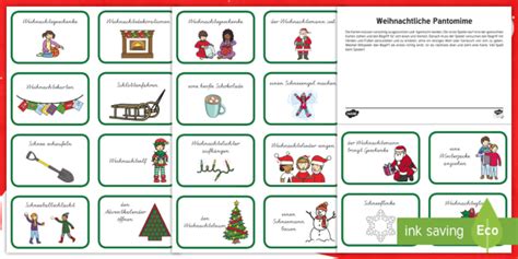 Begriffe für pantomime, word /10 dokument (docx) teilen seitenanfang. Weihnachtliche Pantomime Kartenspiel (teacher made)